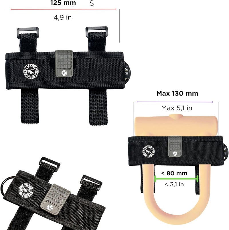 Ulac U Hold Universal Bike U Lock Holder, D Lock Holder, Lock Mount - S (125mm) - Image 2